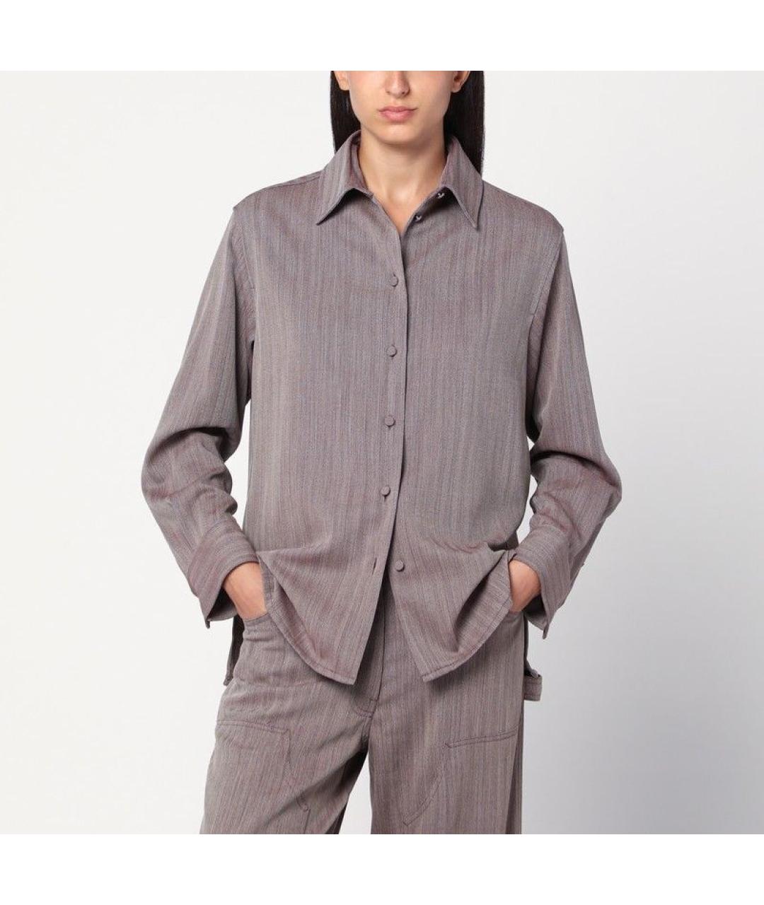 GOLDEN GOOSE DELUXE BRAND Коричневая шерстяная рубашка, фото 2