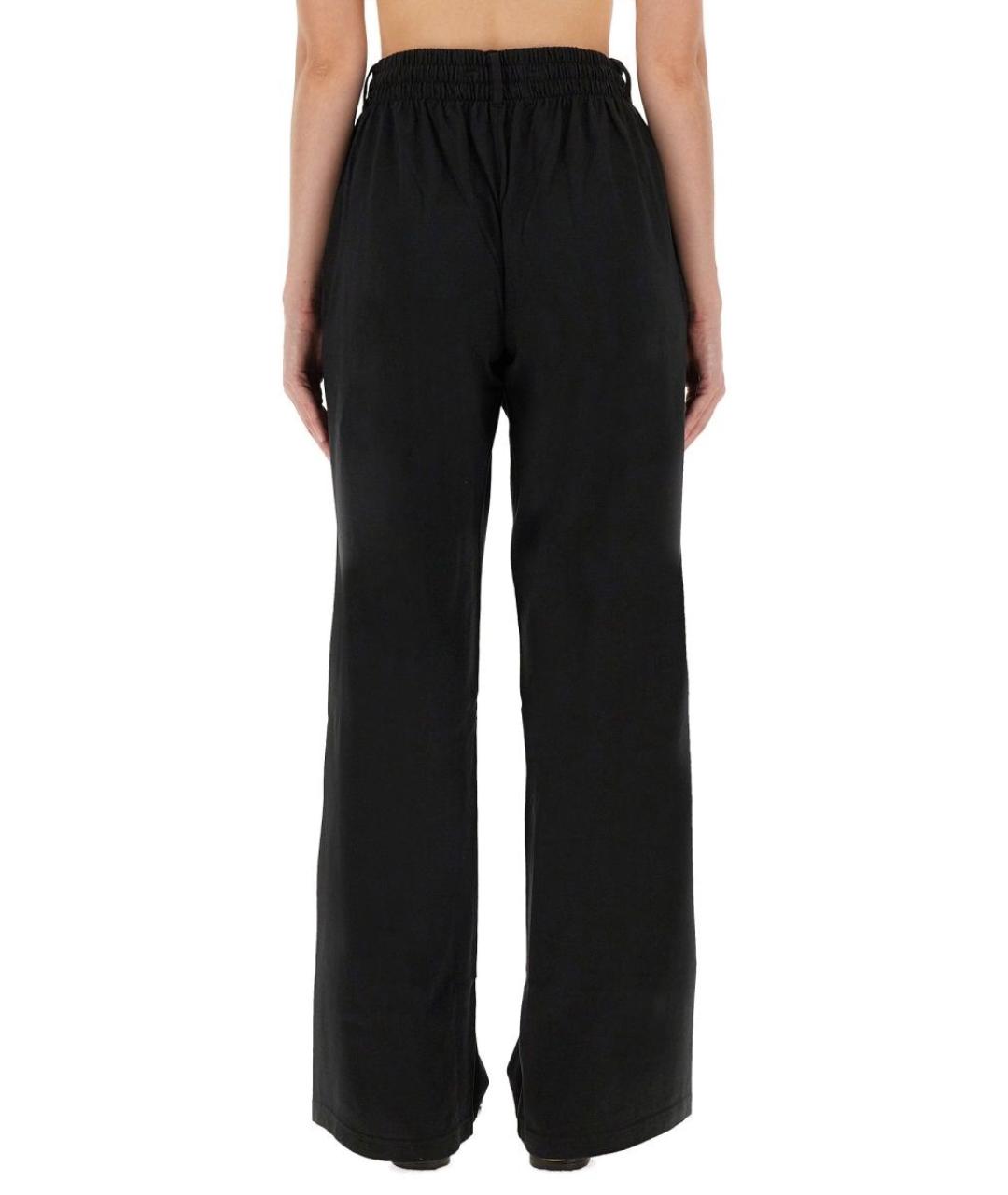 ALEXANDER WANG Черные хлопковые прямые брюки, фото 2