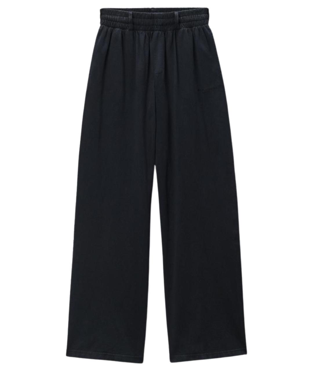 ALEXANDER WANG Черные хлопковые прямые брюки, фото 1