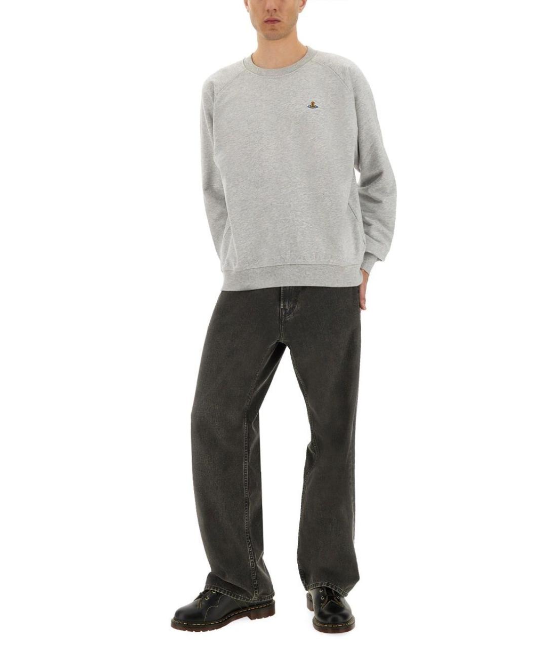 VIVIENNE WESTWOOD Серый хлопковый джемпер / свитер, фото 3