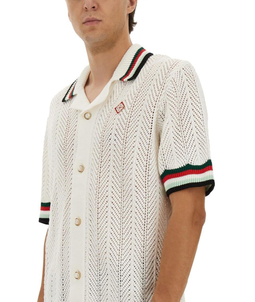 CASABLANCA Белая хлопковая кэжуал рубашка, фото 3