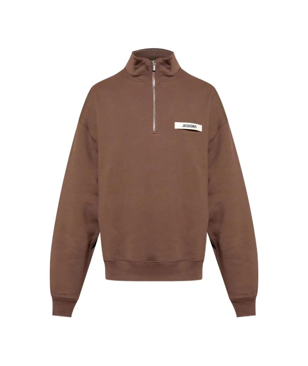 JACQUEMUS Коричневый хлопковый джемпер / свитер, фото 1