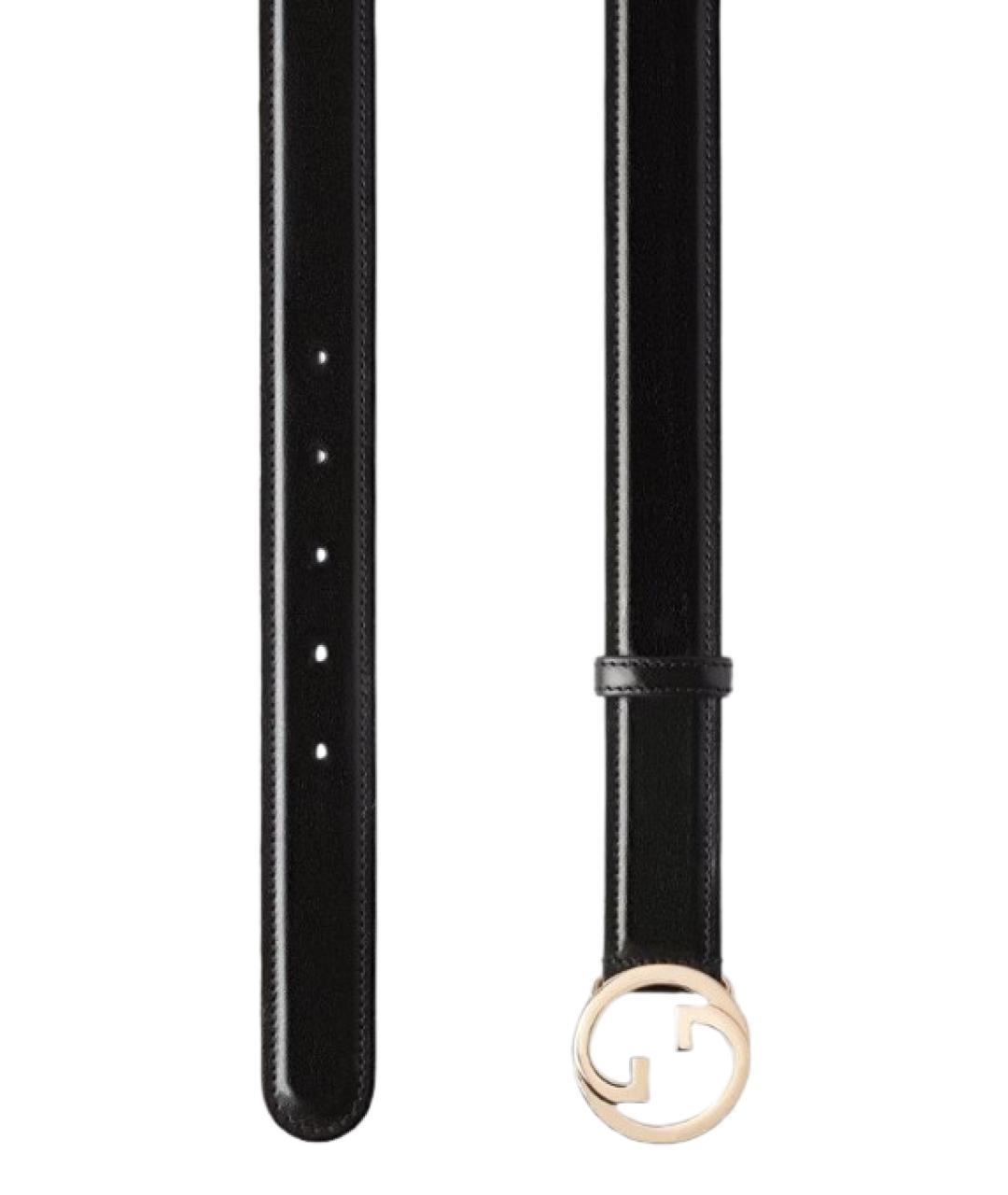 GUCCI Черный кожаный ремень, фото 3