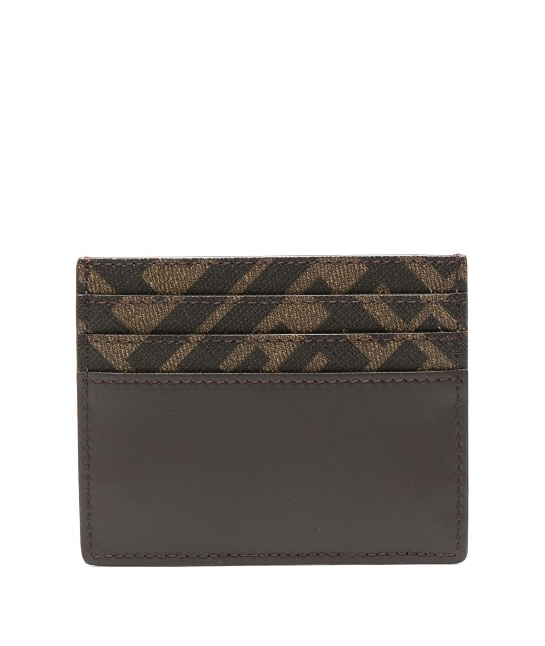 FENDI Коричневый кожаный кардхолдер, фото 2