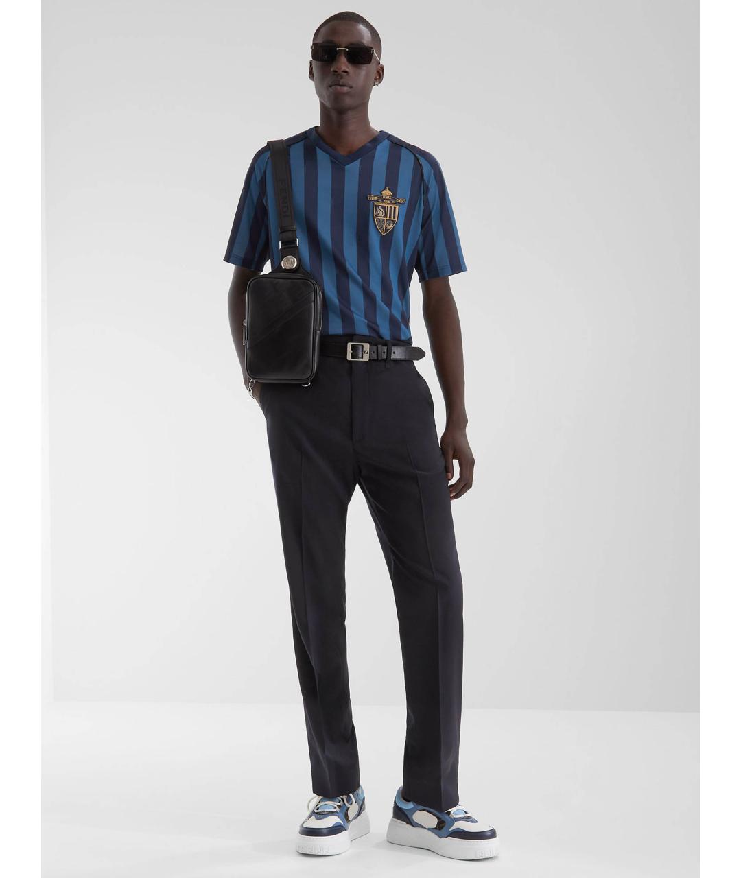 FENDI Синяя футболка, фото 2