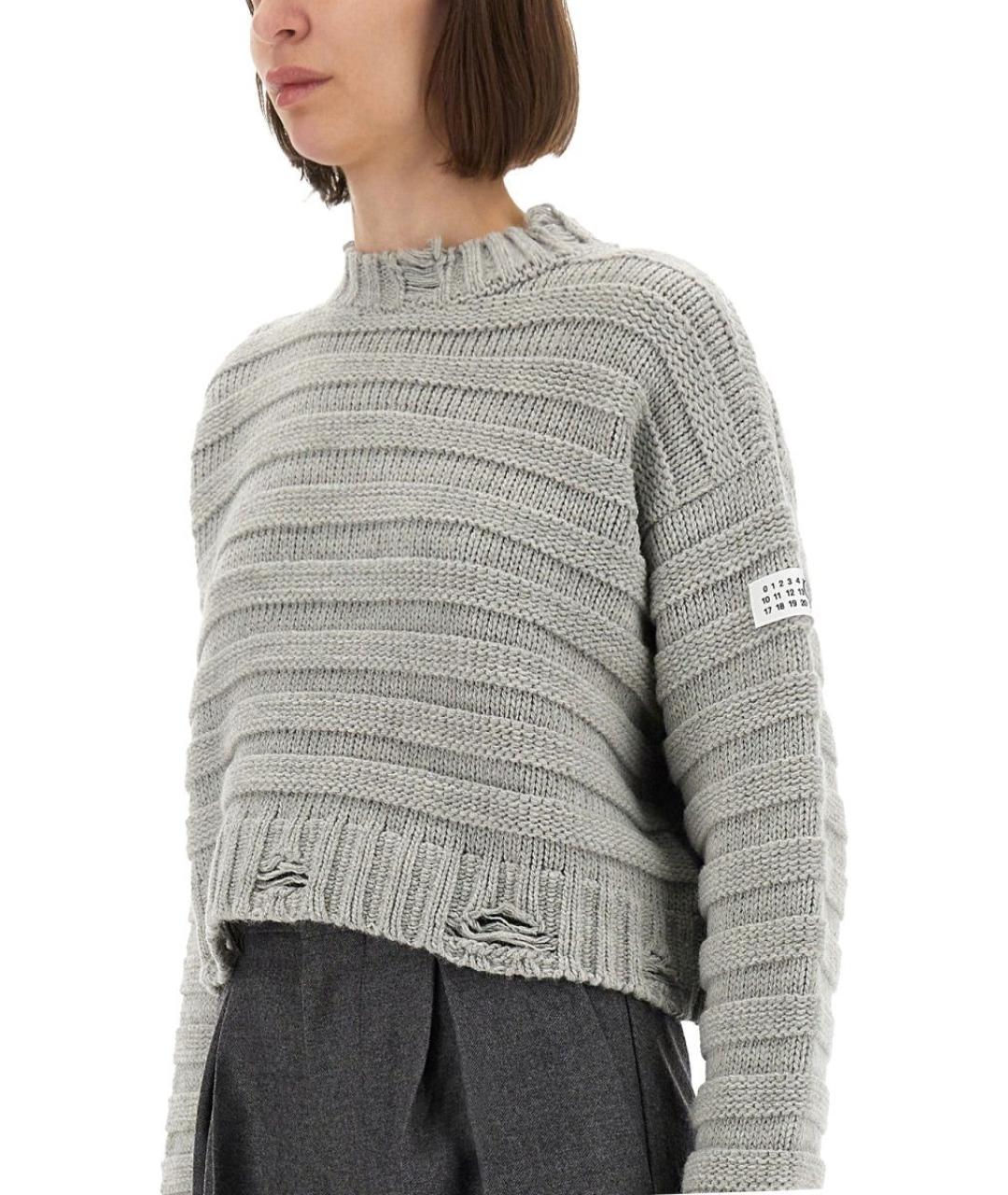 MM6 MAISON MARGIELA Серый шерстяной джемпер / свитер, фото 5