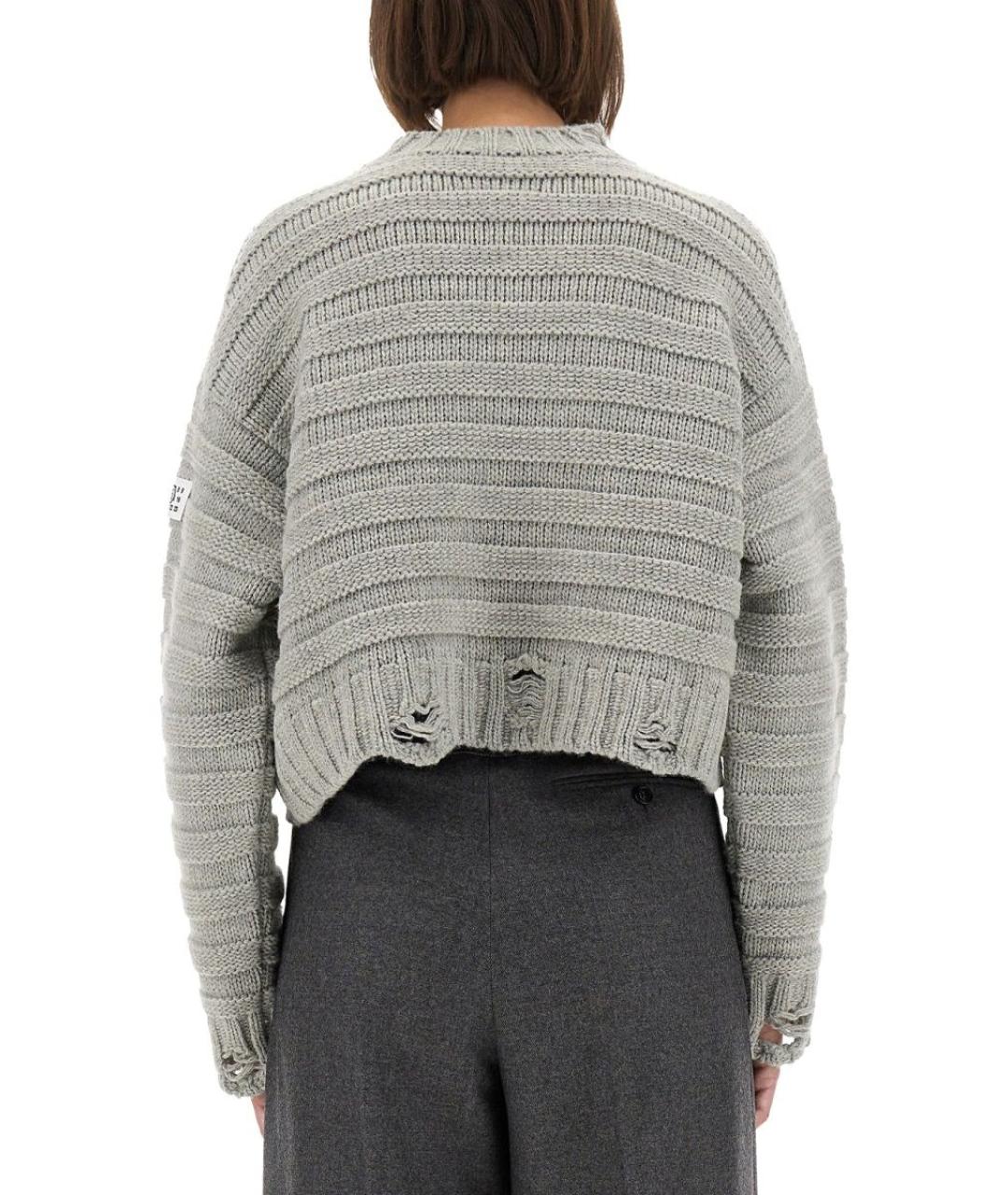 MM6 MAISON MARGIELA Серый шерстяной джемпер / свитер, фото 4