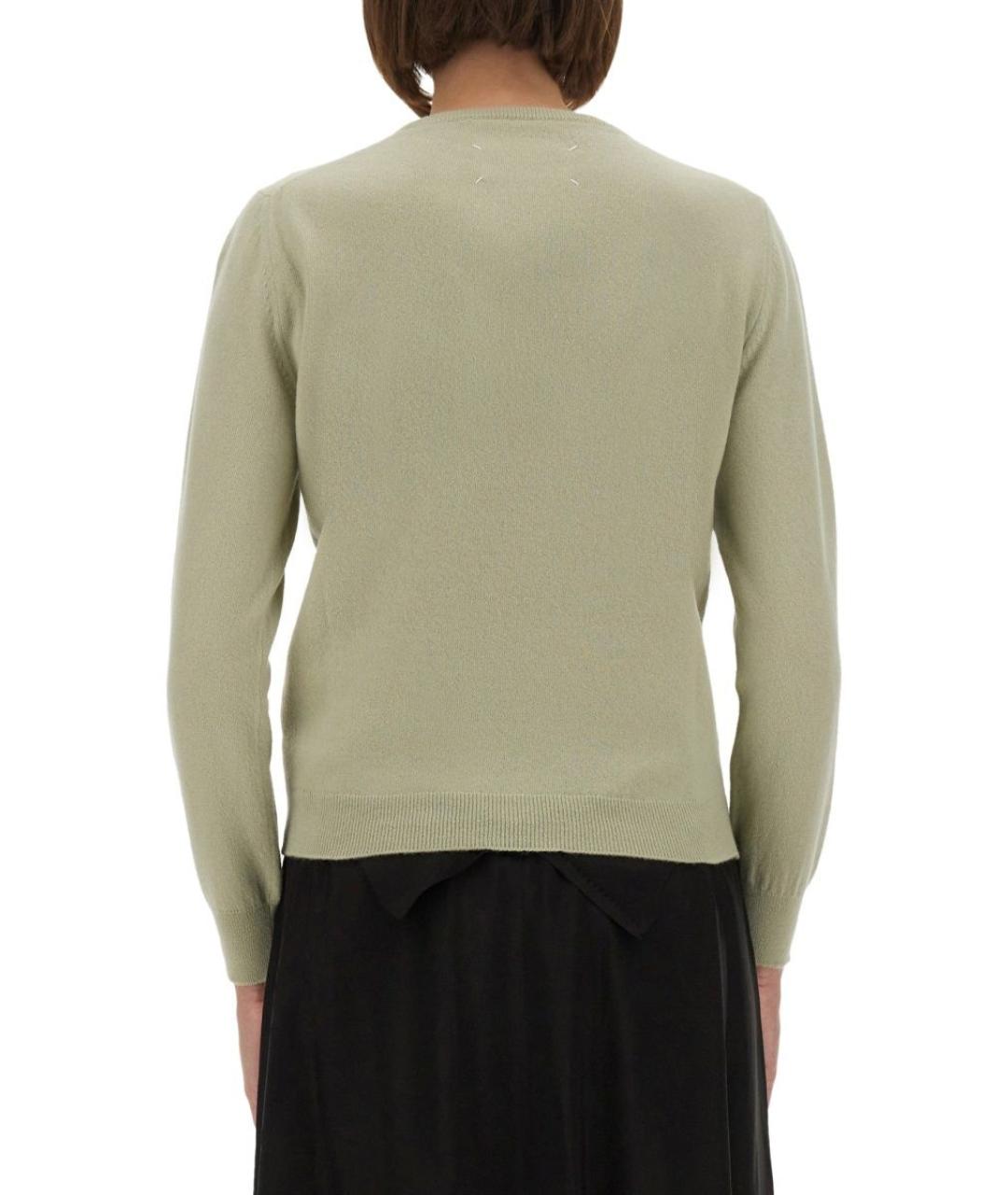 MAISON MARGIELA Зеленый шерстяной джемпер / свитер, фото 4