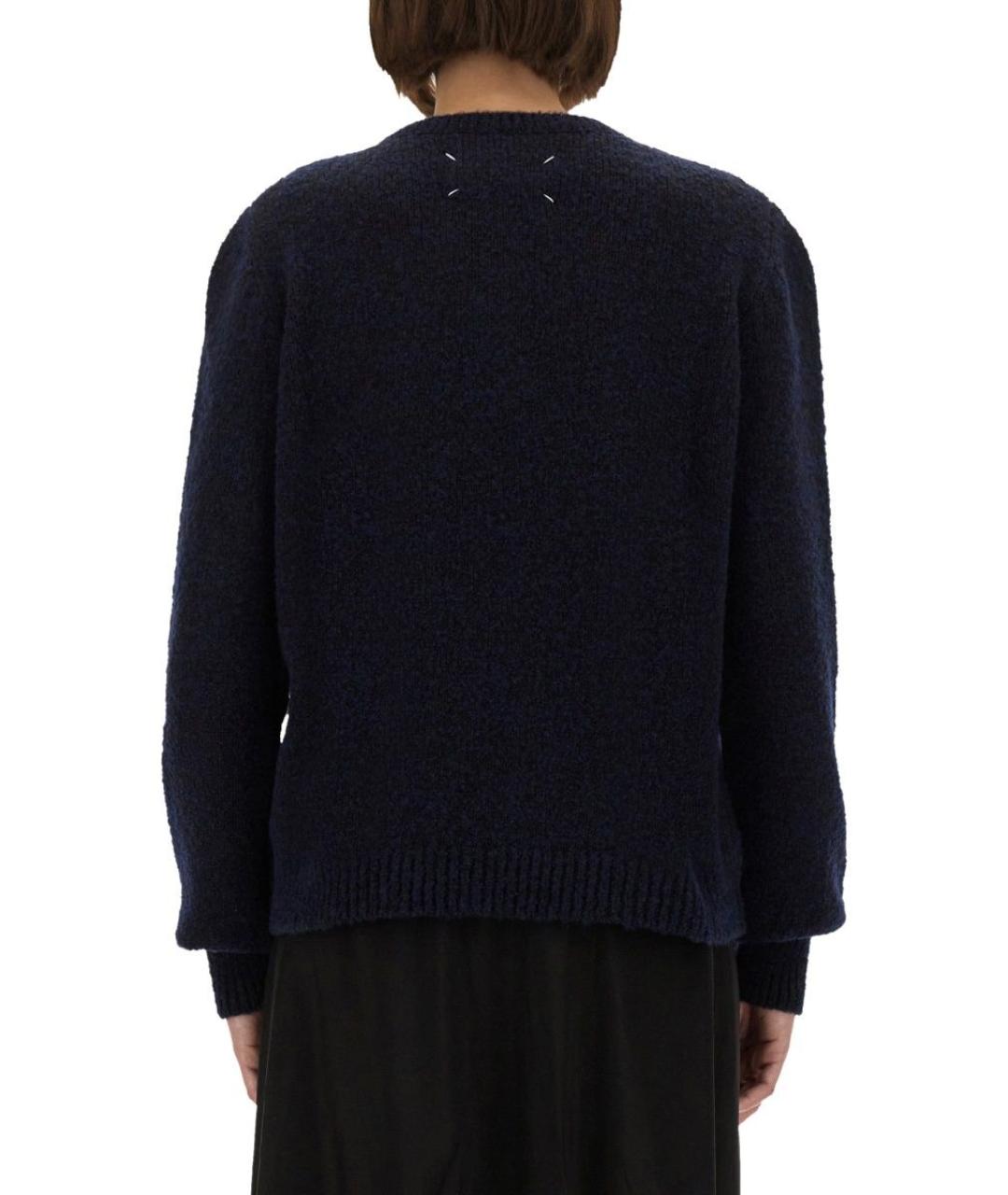 MAISON MARGIELA Темно-синий шерстяной джемпер / свитер, фото 4