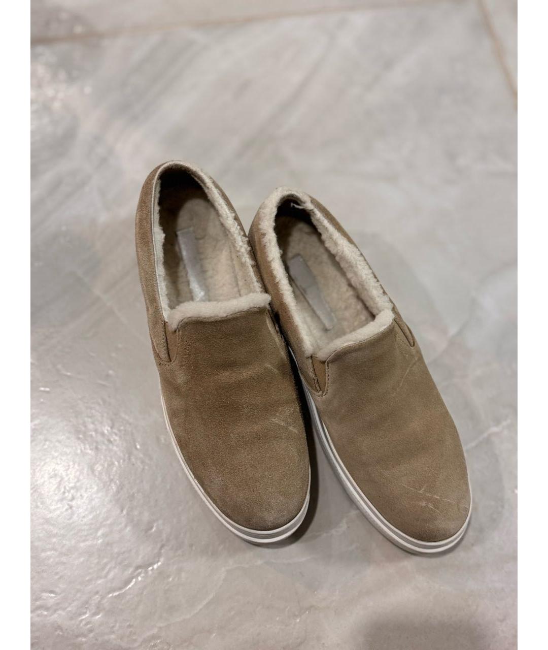 PRADA Бежевые замшевые лоферы, фото 5