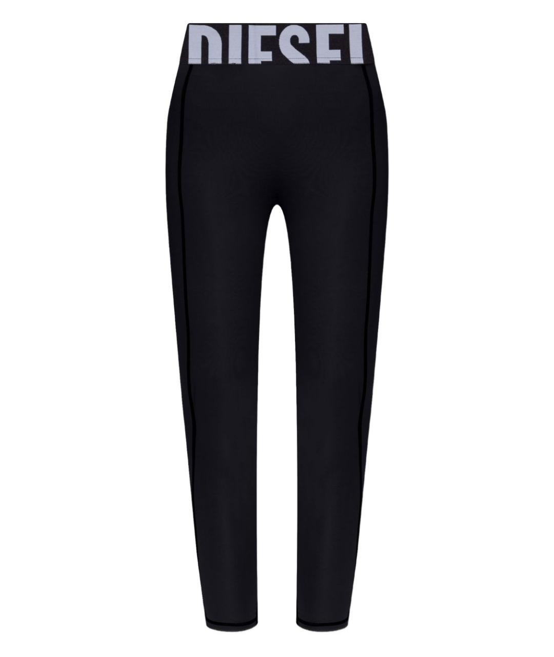 DIESEL Черные полиамидовые леггинсы и велосипедки, фото 1