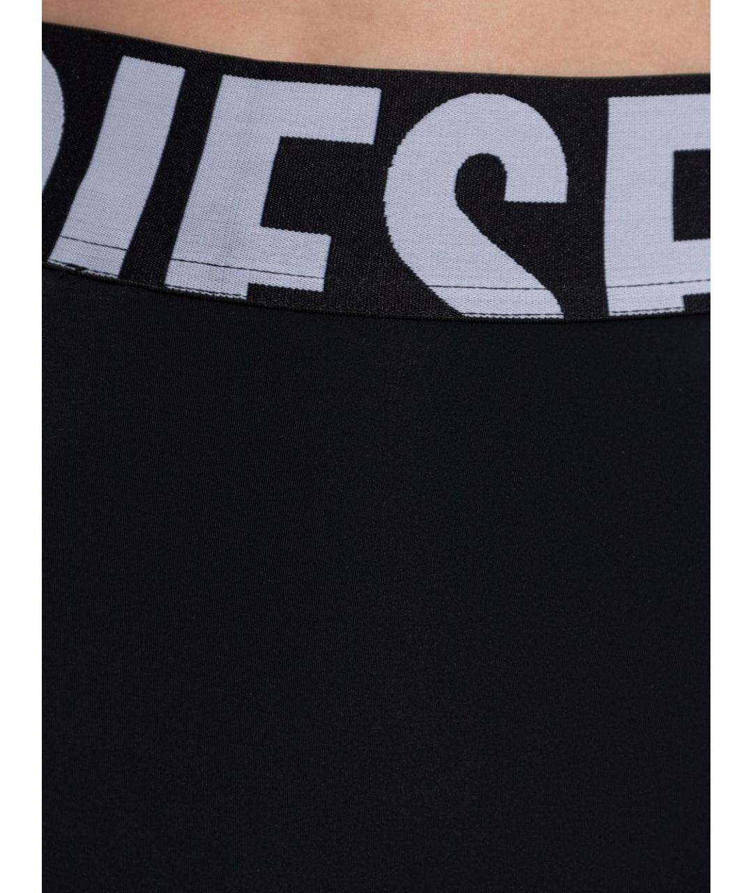 DIESEL Черные полиамидовые леггинсы и велосипедки, фото 3