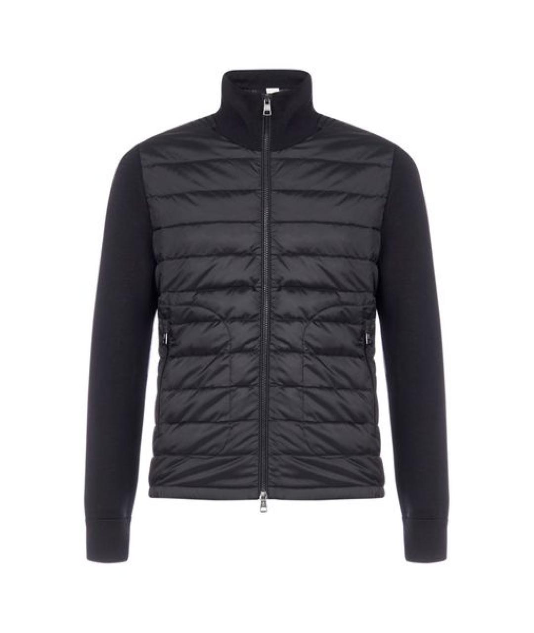 MONCLER Черная полиэстеровая куртка, фото 1
