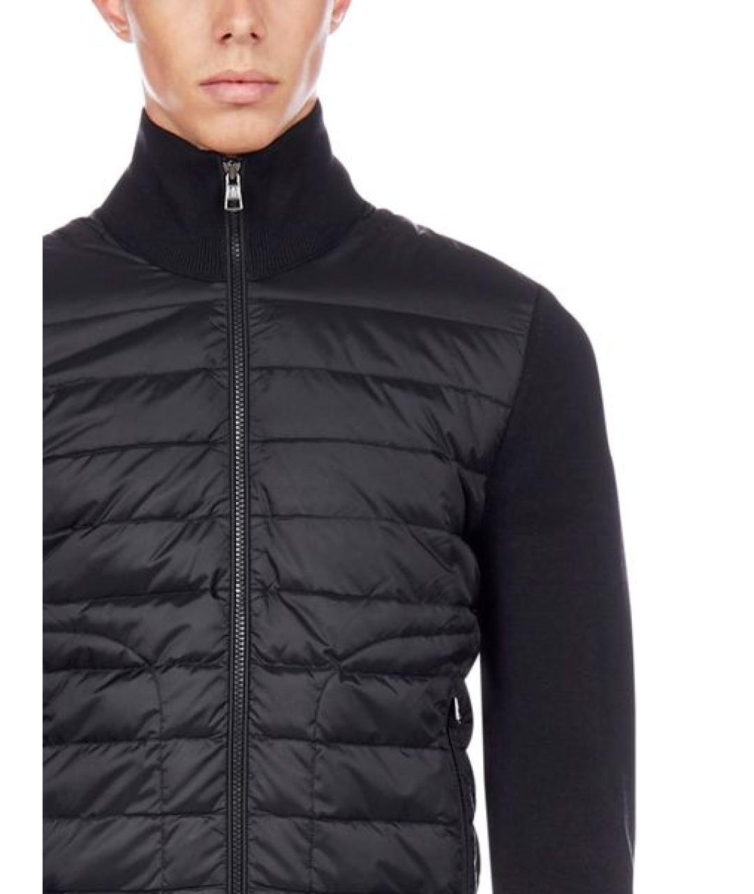 MONCLER Черная полиэстеровая куртка, фото 5