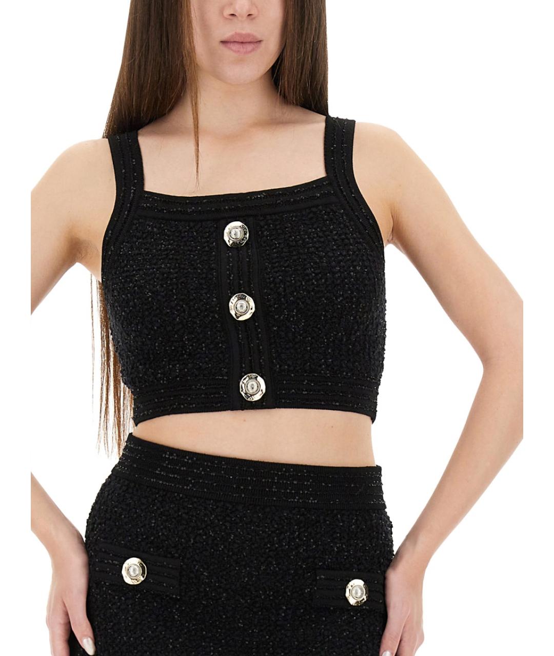 BALMAIN Черная майка, фото 3