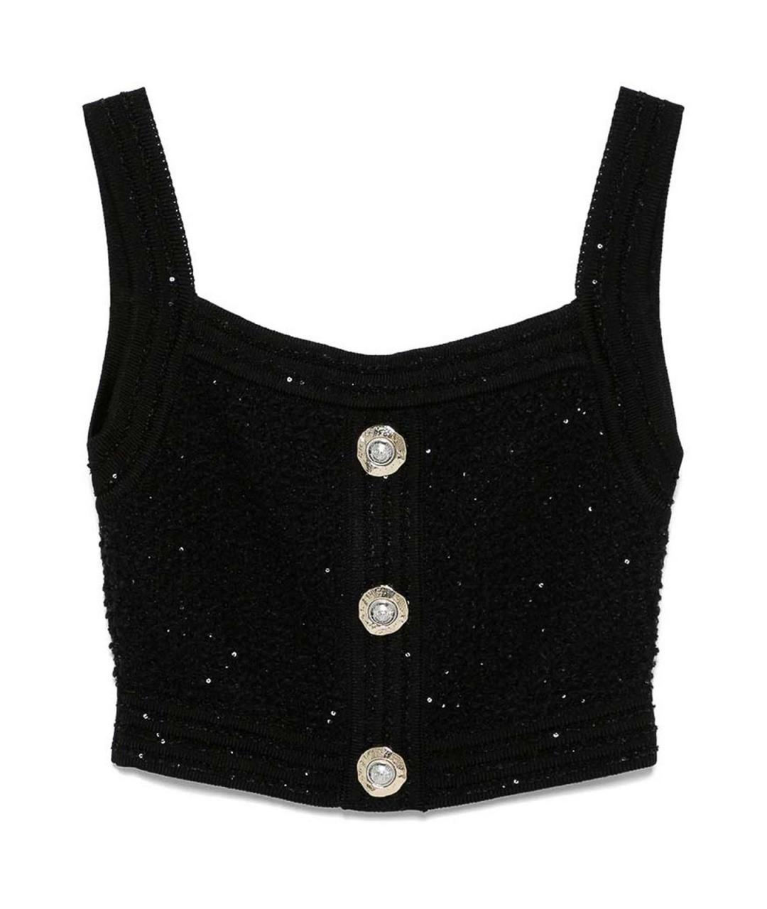 BALMAIN Черная майка, фото 1