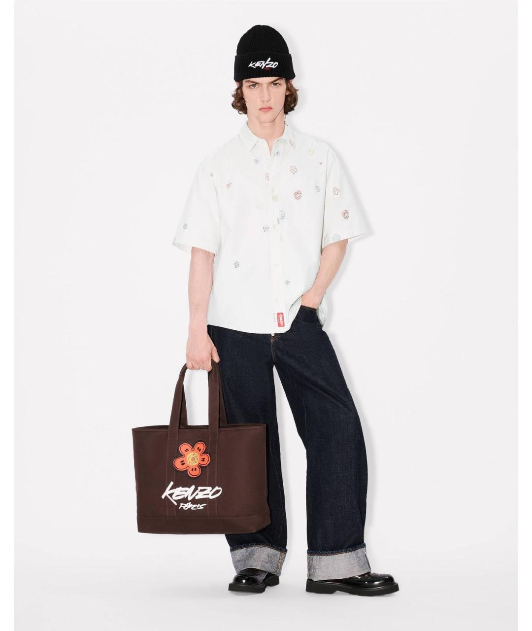 KENZO Мульти хлопковая кэжуал рубашка, фото 5