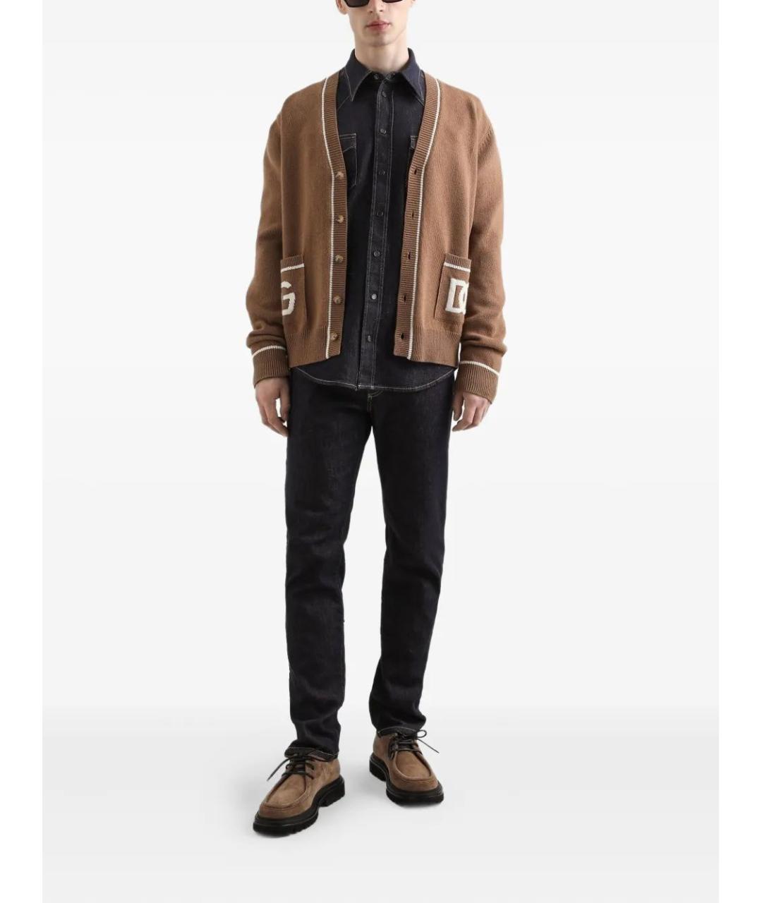 DOLCE&GABBANA Синие хлопковые джинсы скинни, фото 2