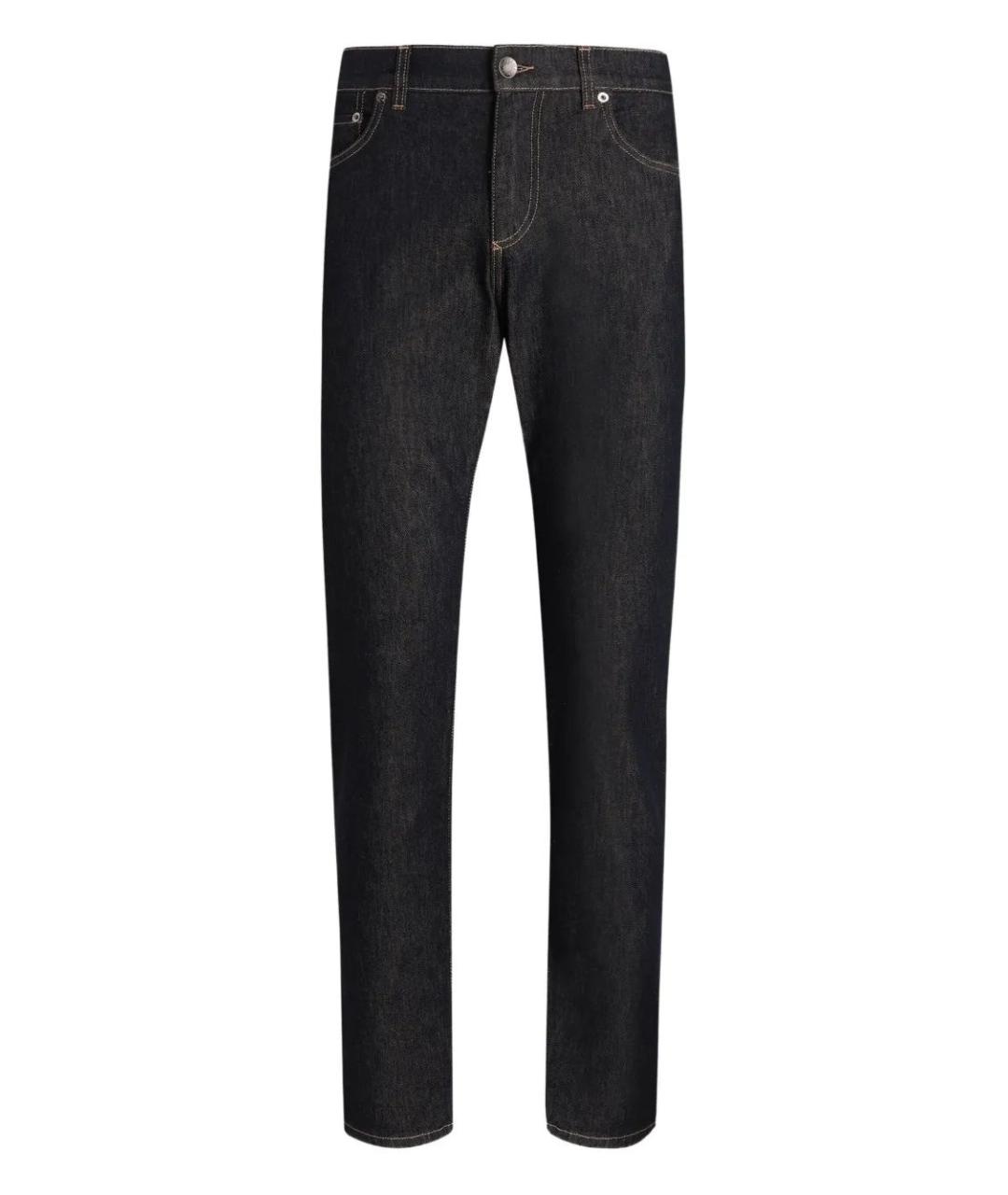 DOLCE&GABBANA Синие хлопковые джинсы скинни, фото 1