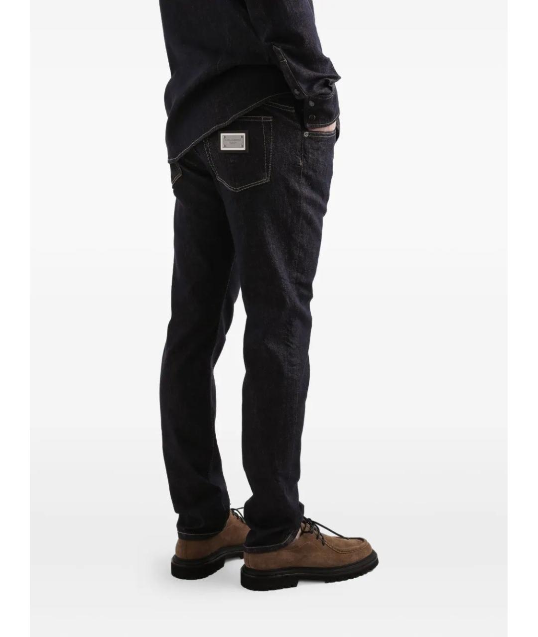 DOLCE&GABBANA Синие хлопковые джинсы скинни, фото 5