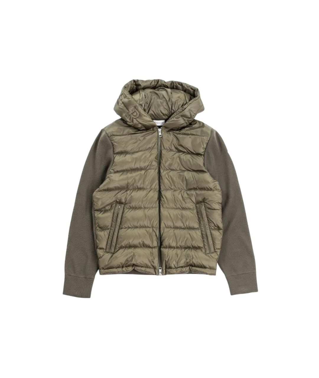 MONCLER Хаки полиамидовый кардиган, фото 1