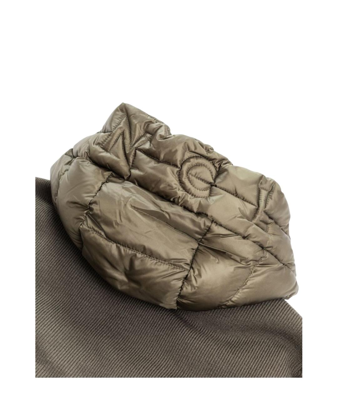 MONCLER Хаки полиамидовый кардиган, фото 4