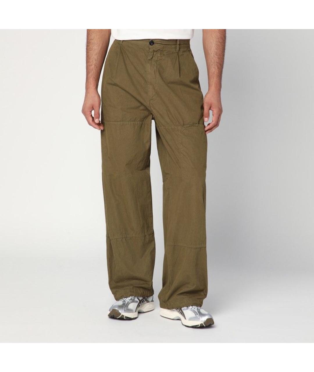 CP COMPANY Зеленые хлопковые повседневные брюки, фото 2