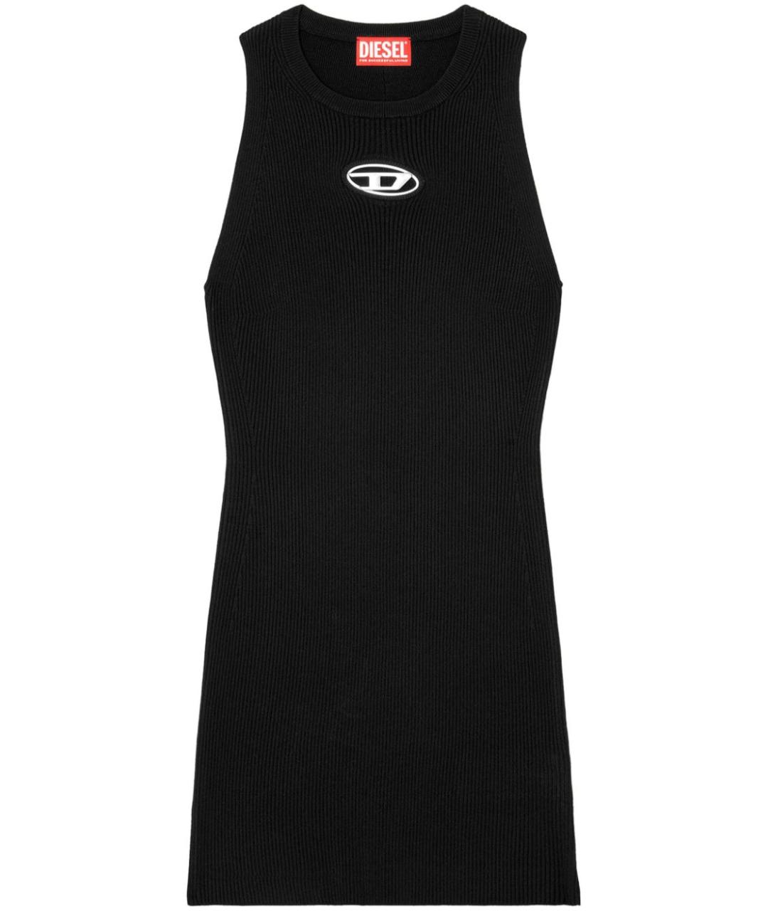 DIESEL Черное вискозное повседневное платье, фото 1