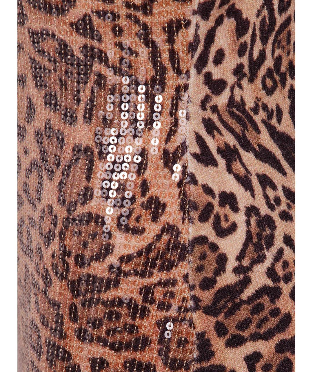 TWIN-SET Коричневое полиамидовое повседневное платье, фото 3