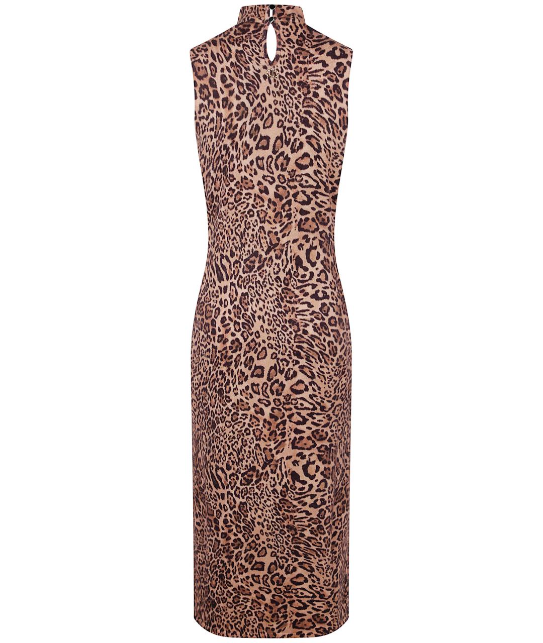 TWIN-SET Коричневое полиамидовое повседневное платье, фото 2