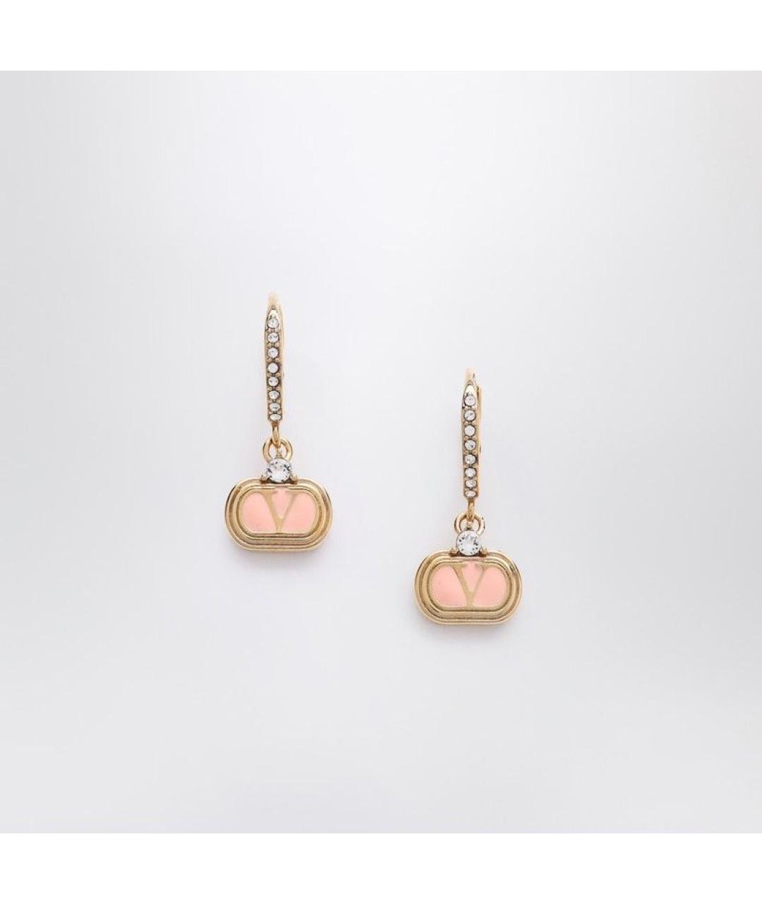 VALENTINO Розовые металлические серьги, фото 3