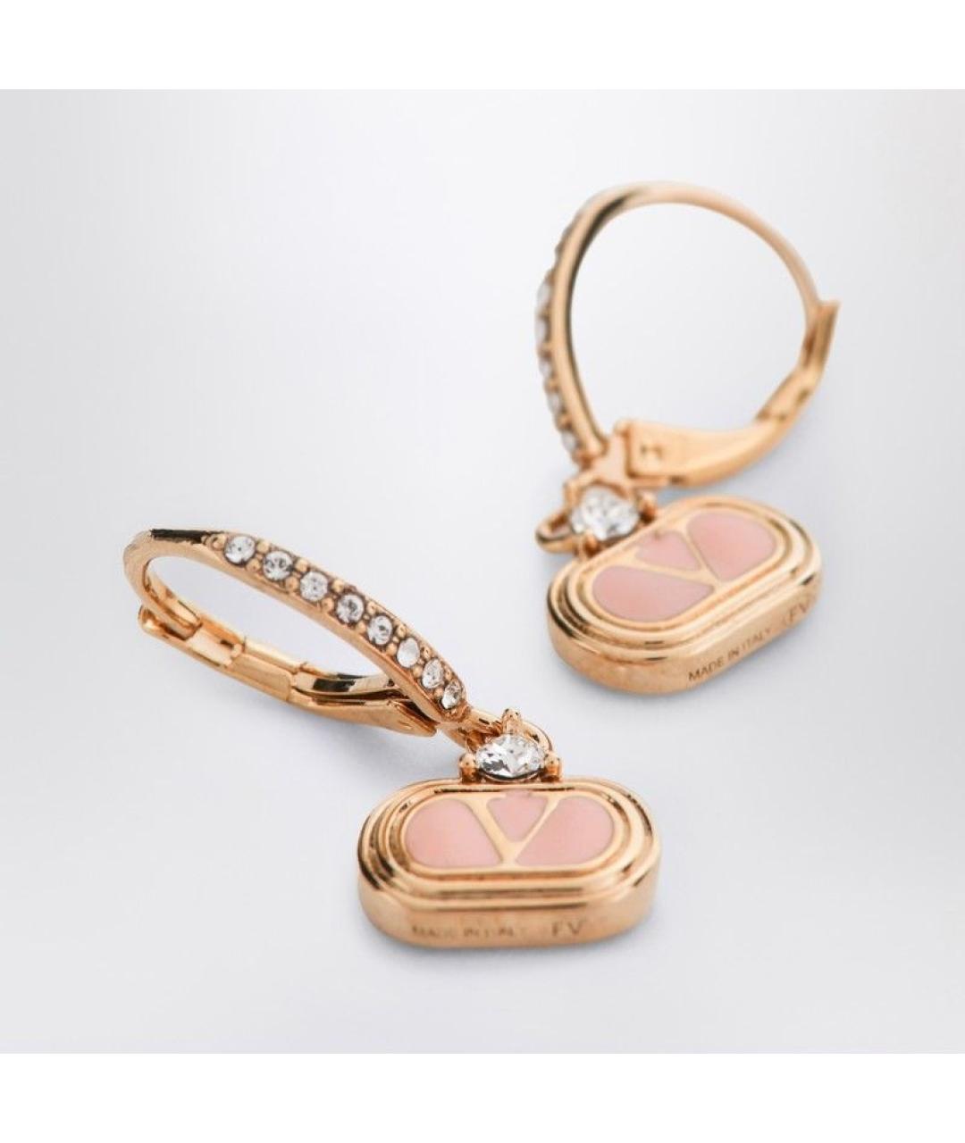 VALENTINO Розовые металлические серьги, фото 2
