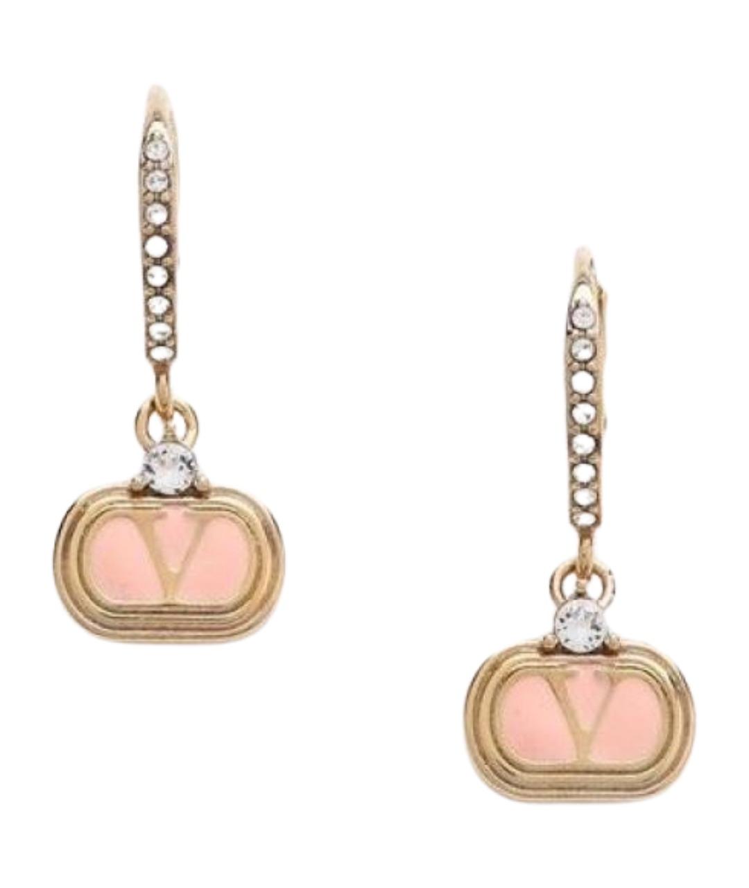 VALENTINO Розовые металлические серьги, фото 1