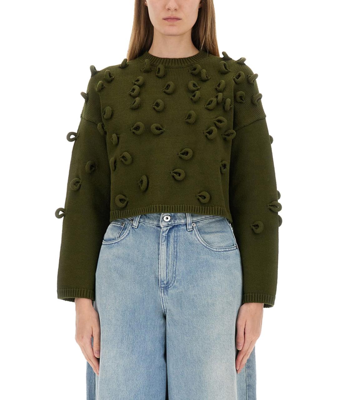 J.W.ANDERSON Зеленый хлопковый джемпер / свитер, фото 5