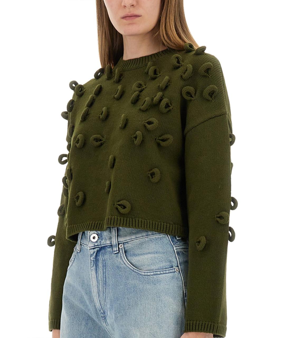 J.W.ANDERSON Зеленый хлопковый джемпер / свитер, фото 4