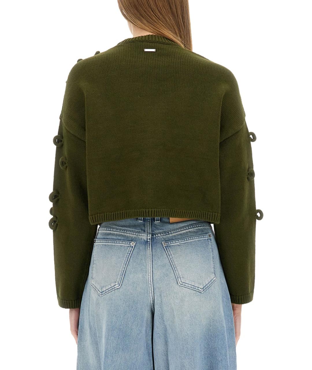 J.W.ANDERSON Зеленый хлопковый джемпер / свитер, фото 3