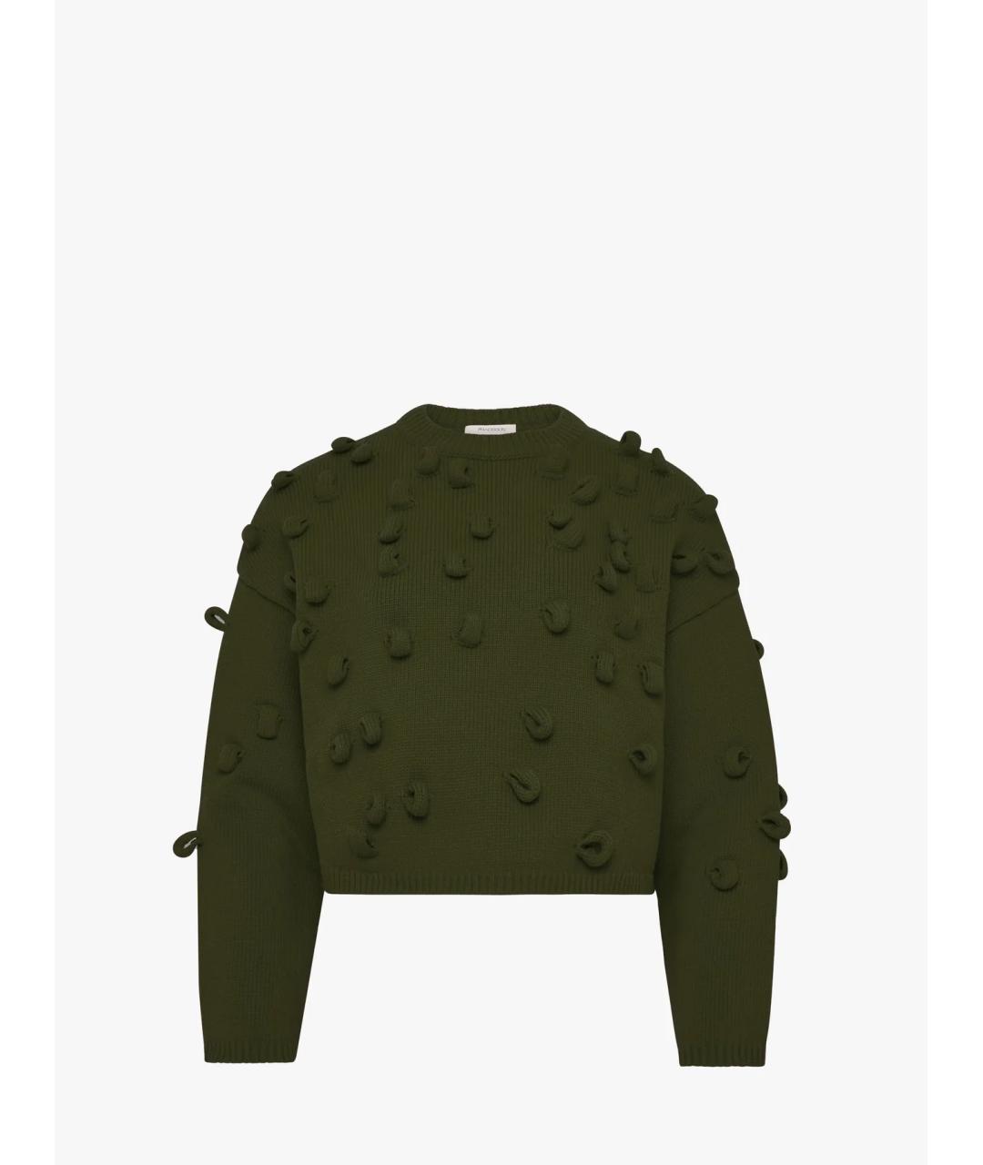 J.W.ANDERSON Зеленый хлопковый джемпер / свитер, фото 1