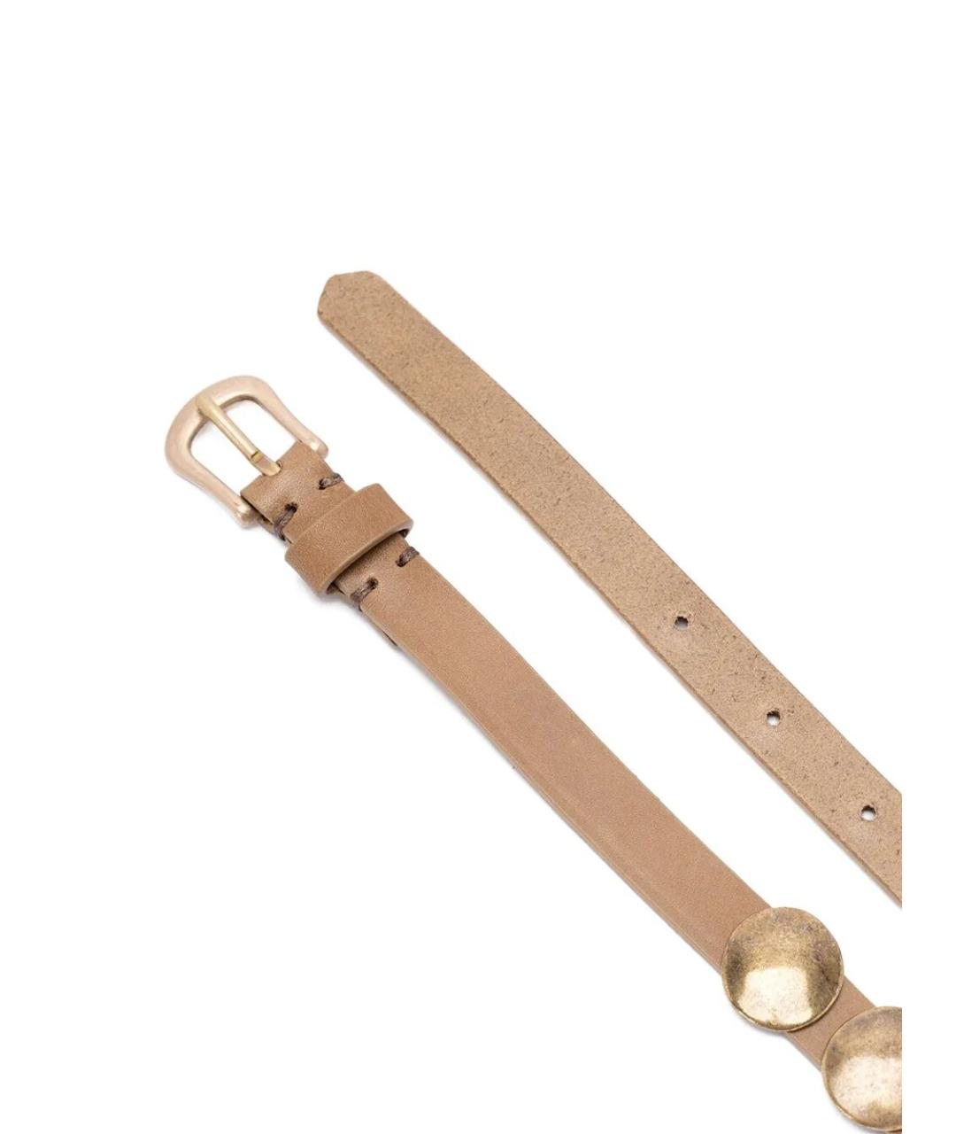 GOLDEN GOOSE DELUXE BRAND Коричневый кожаный ремень, фото 2