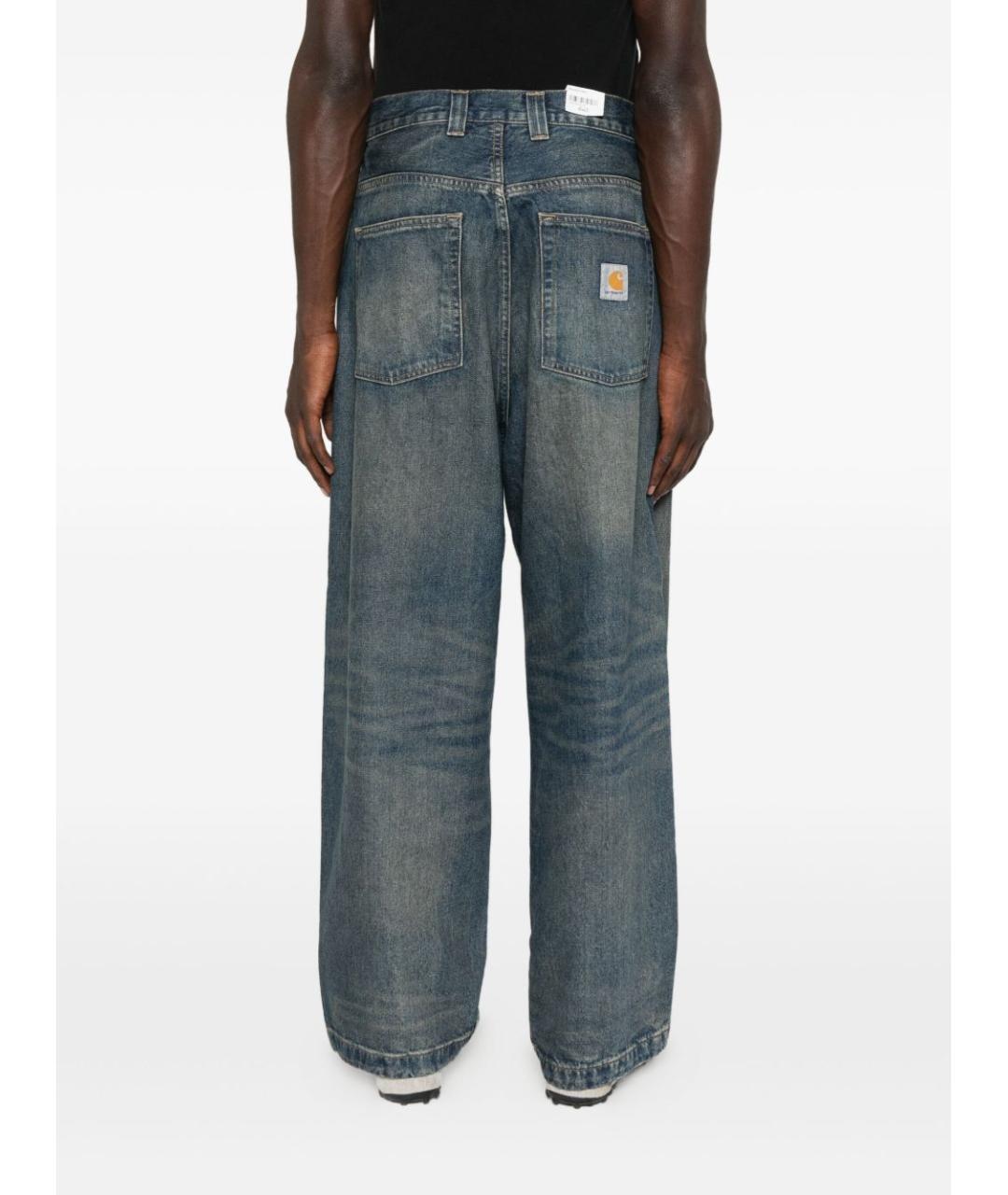 CARHARTT WIP Синие хлопковые прямые джинсы, фото 5