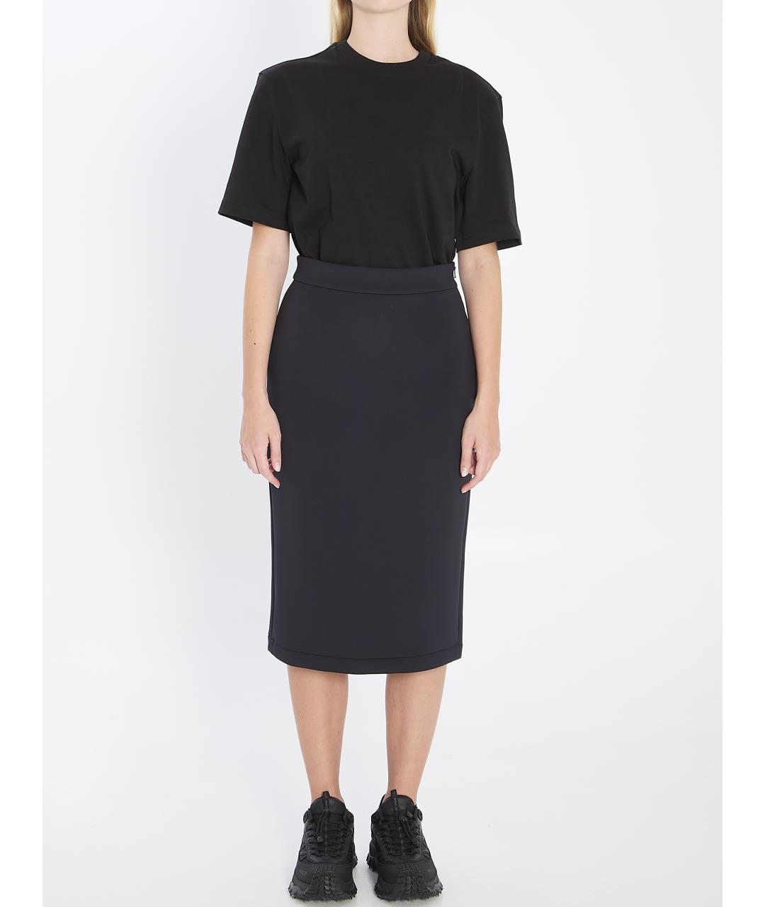 MONCLER Черная хлопковая футболка, фото 6