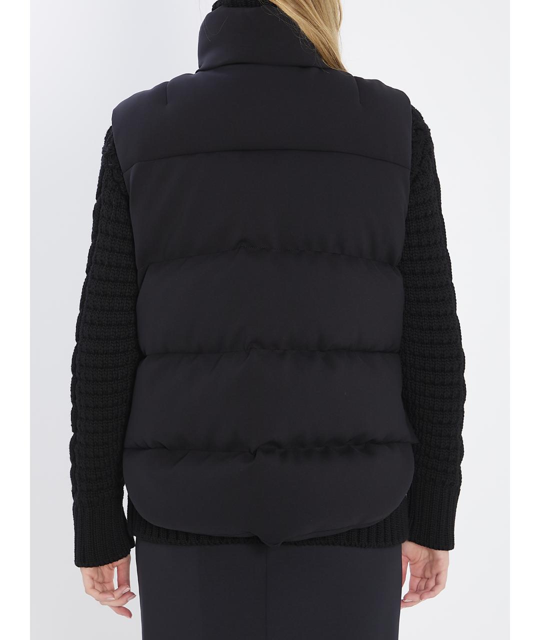 MONCLER Черный полиамидовый жилет, фото 5