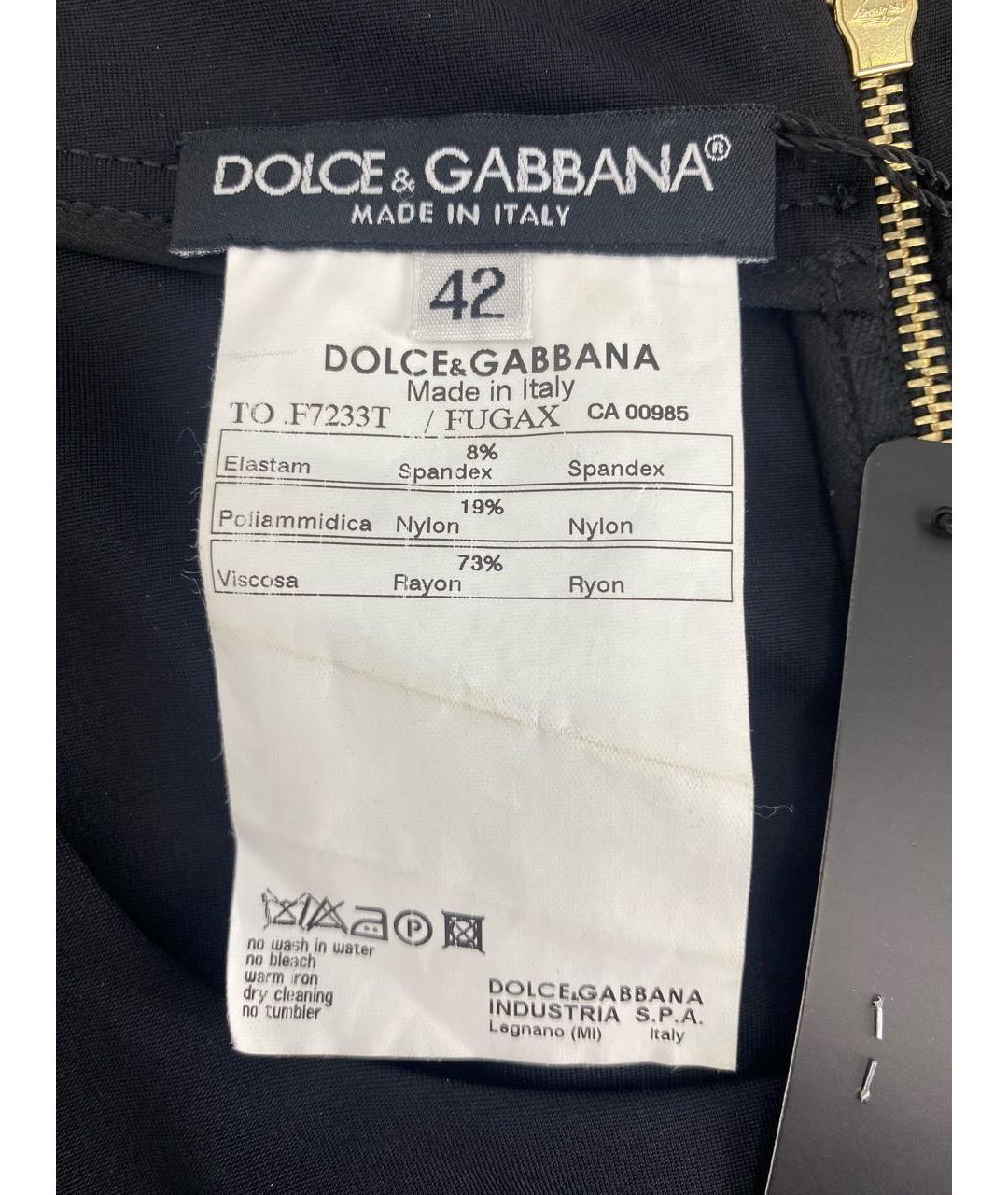 DOLCE&GABBANA Черный вискозный корсет, фото 7