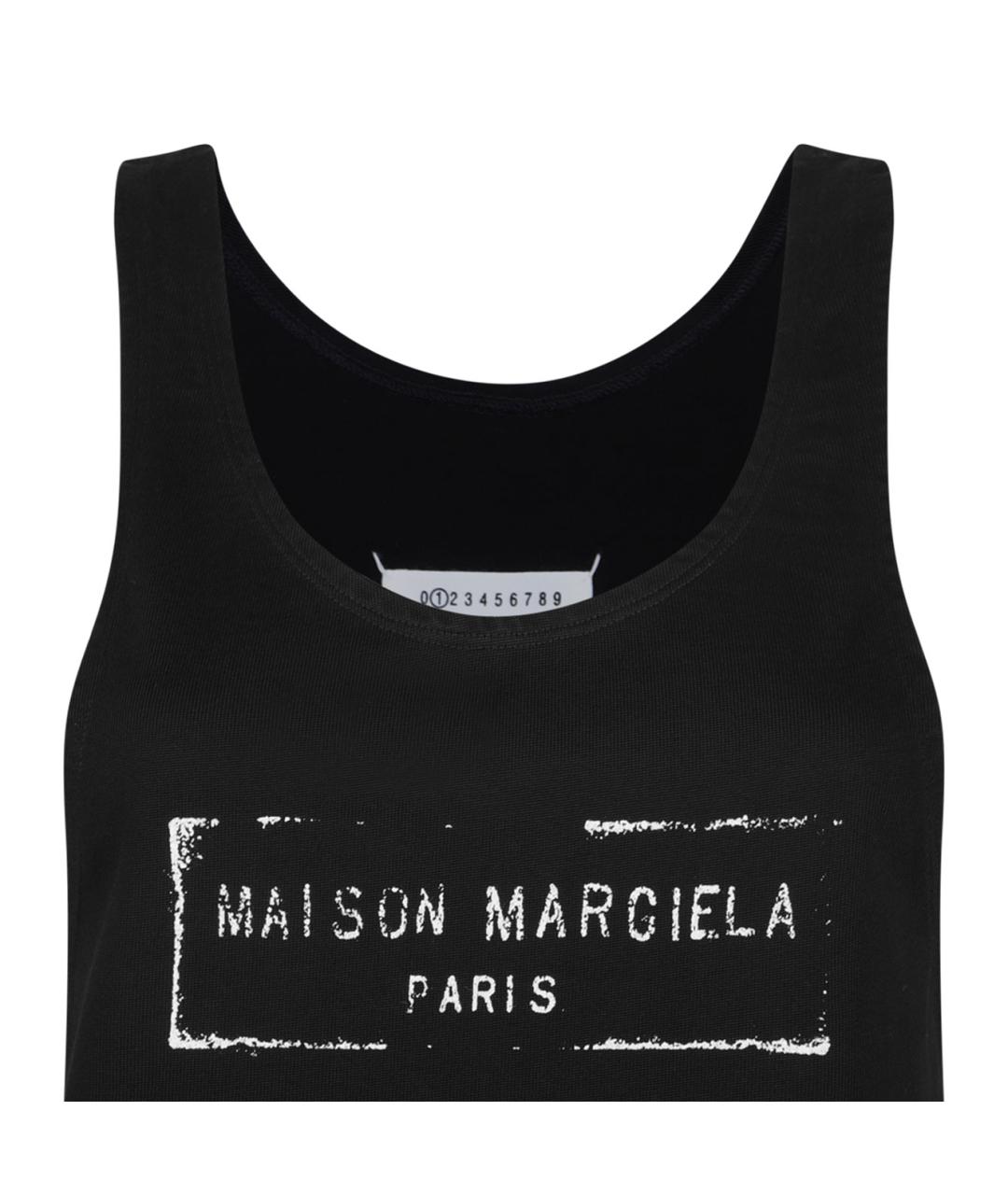 MAISON MARGIELA Черная вискозная майка, фото 3