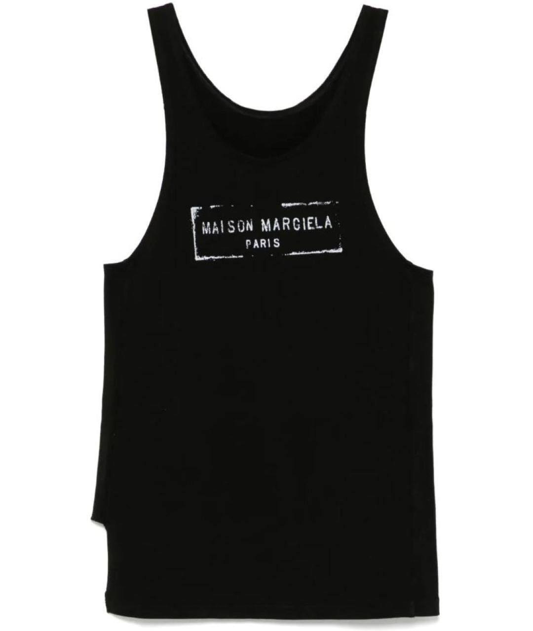 MAISON MARGIELA Черная вискозная майка, фото 1
