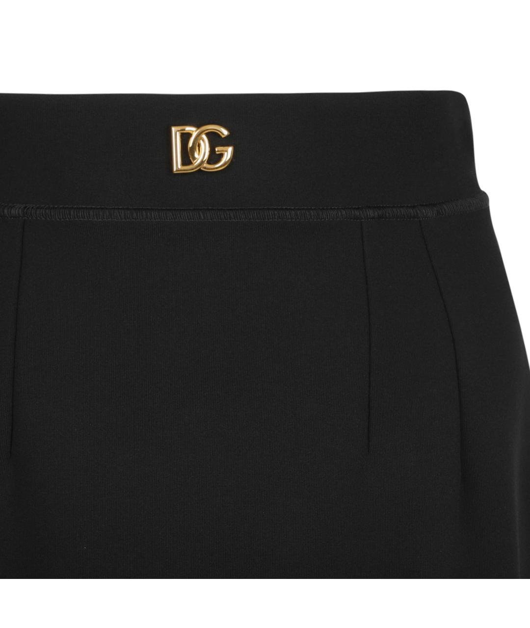 DOLCE&GABBANA Черная юбка мини, фото 4