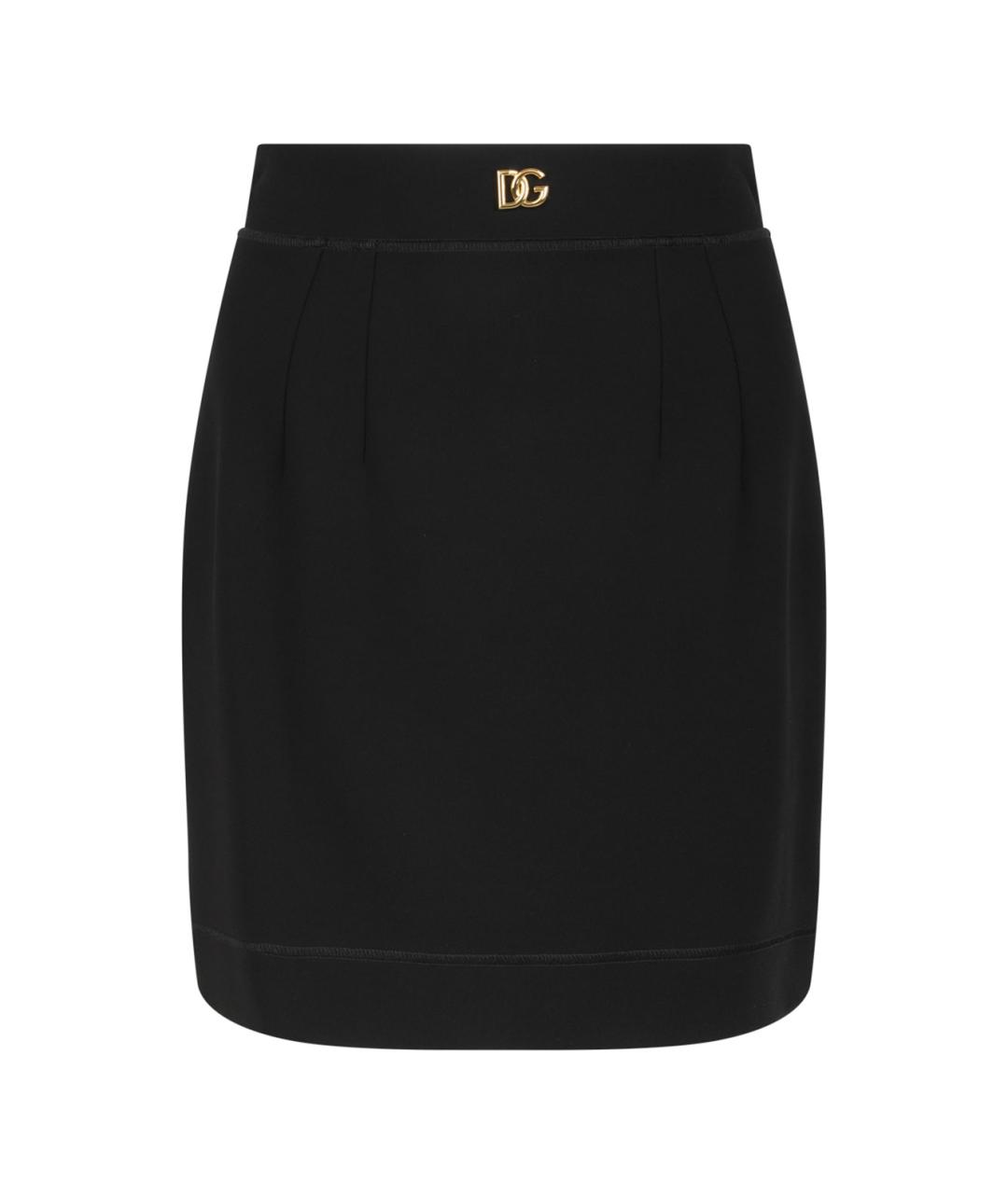 DOLCE&GABBANA Черная юбка мини, фото 1