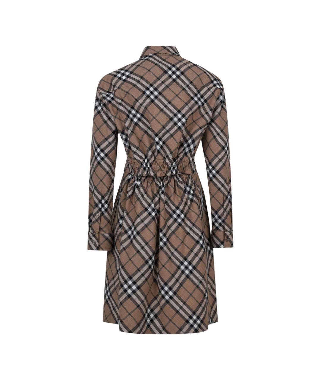 BURBERRY Мульти шерстяное повседневное платье, фото 2