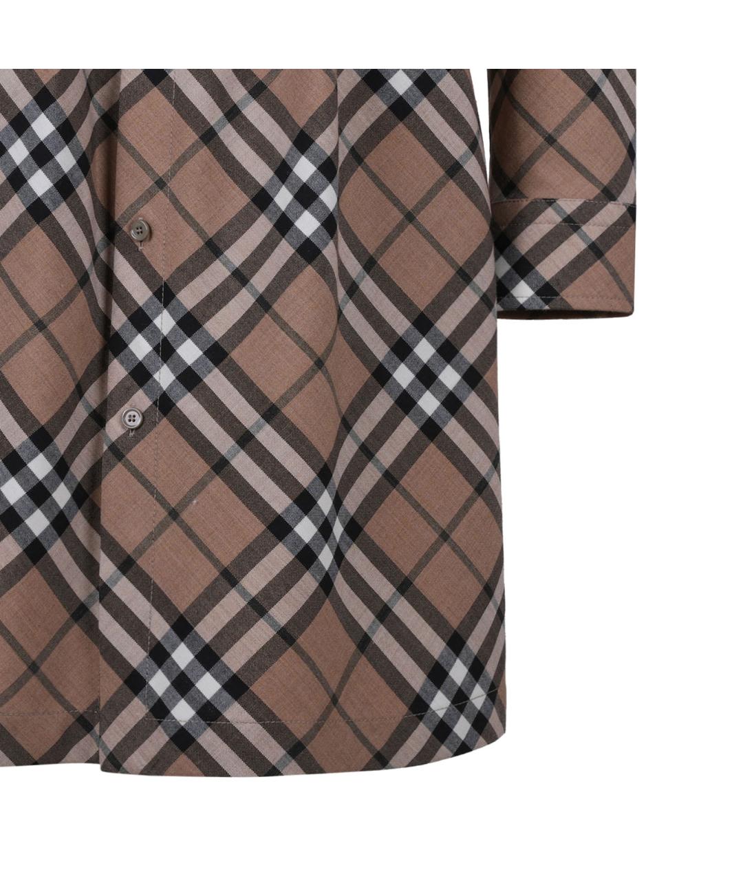 BURBERRY Мульти шерстяное повседневное платье, фото 4