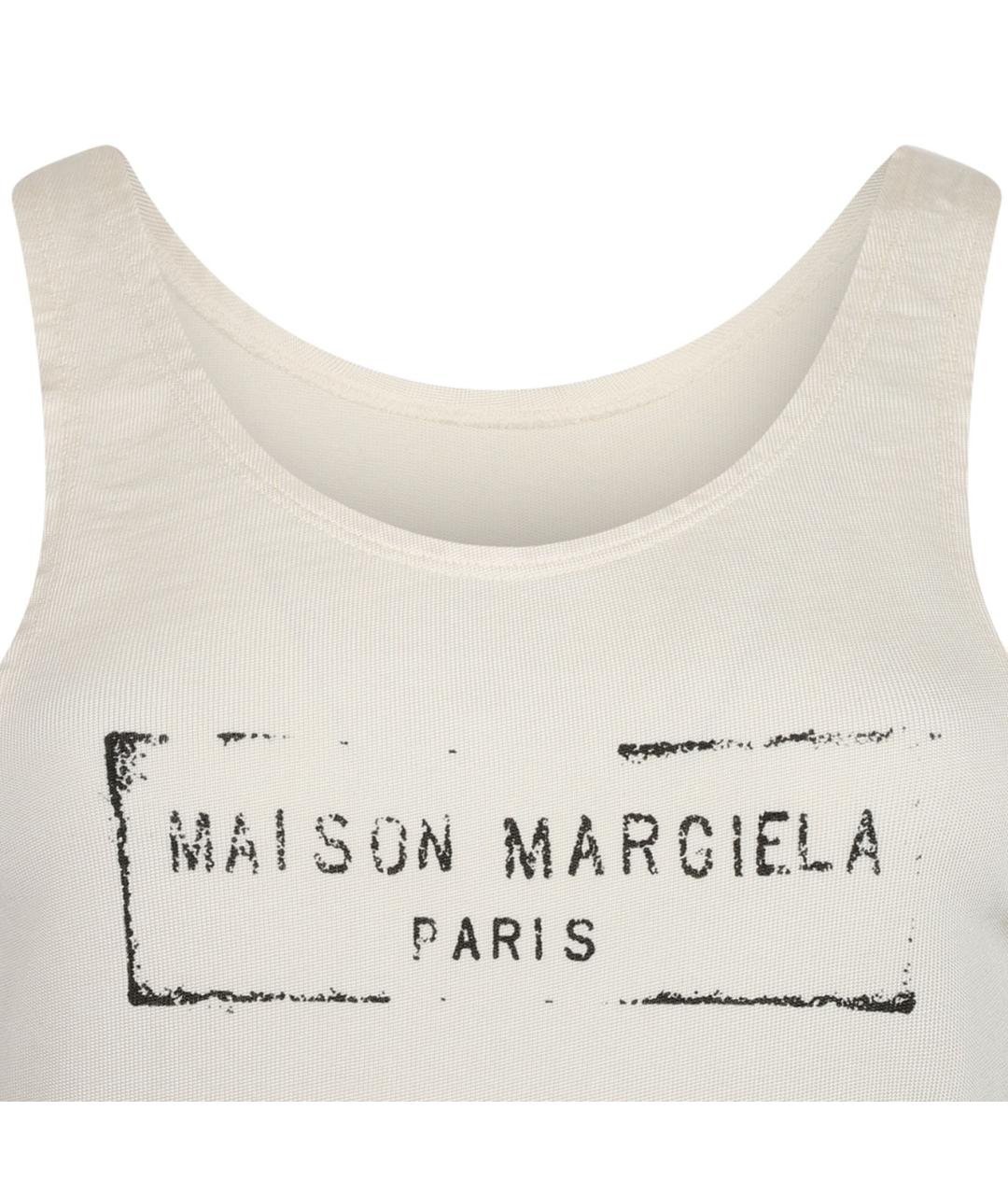 MAISON MARGIELA Белая вискозная майка, фото 3