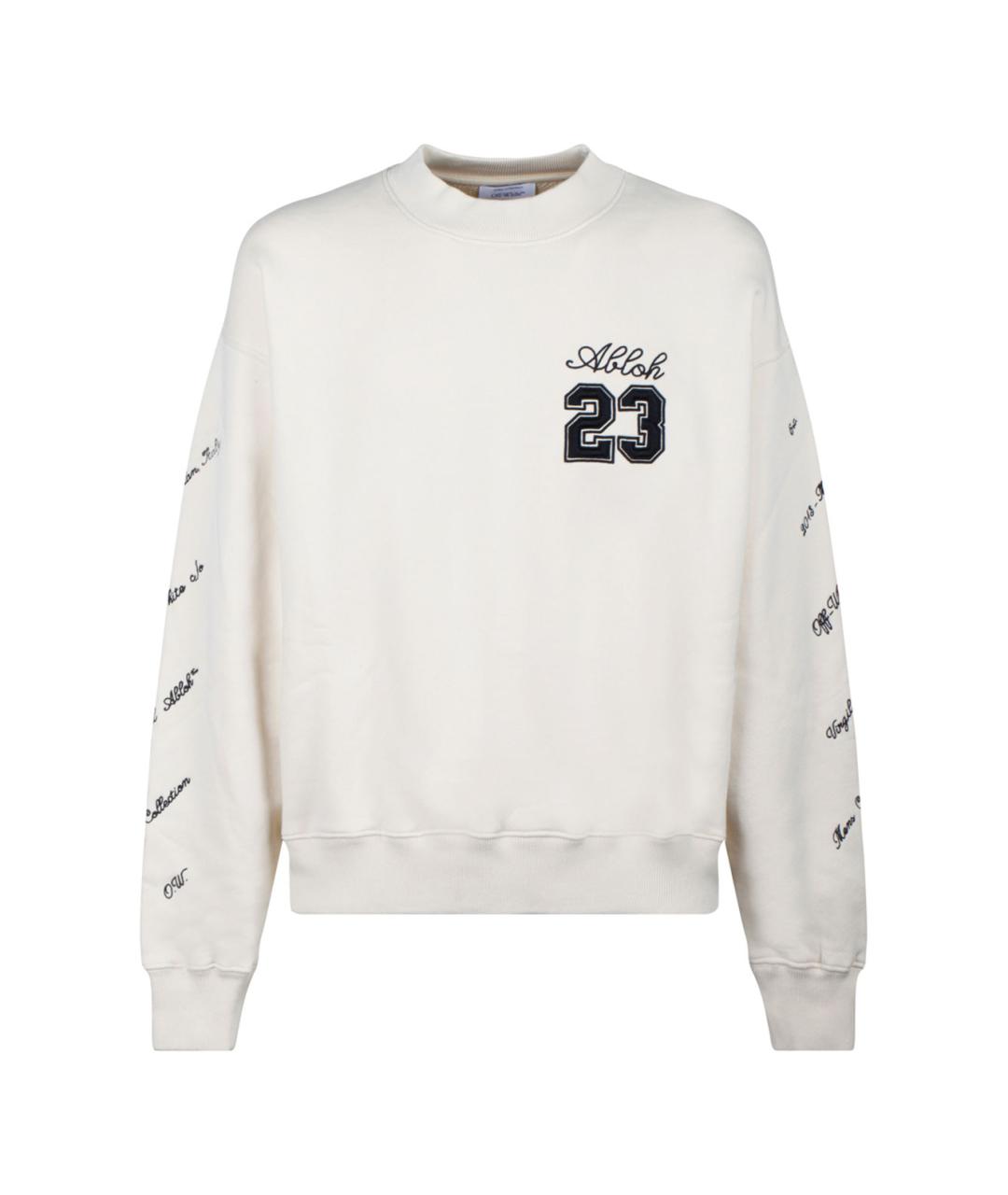 OFF-WHITE Бежевый хлопковый джемпер / свитер, фото 1